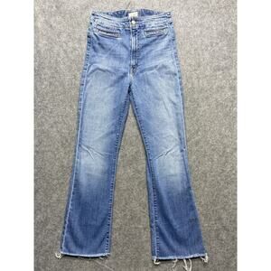 Mother Jeans Womens 27 Blue The Laced Hustler Ankle One Smart Cookie Raw Hem